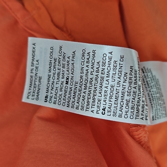 Chico's Knit And Woven Trapeze Top Tangerine Size Large - Picture 6 of 6